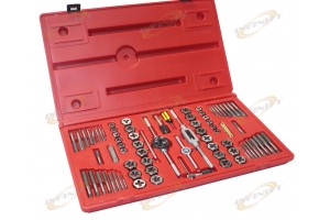 76Pc Tap and Die Set Hexagon Tool SAE Standard MM Metric High Alloy Steel w/Case